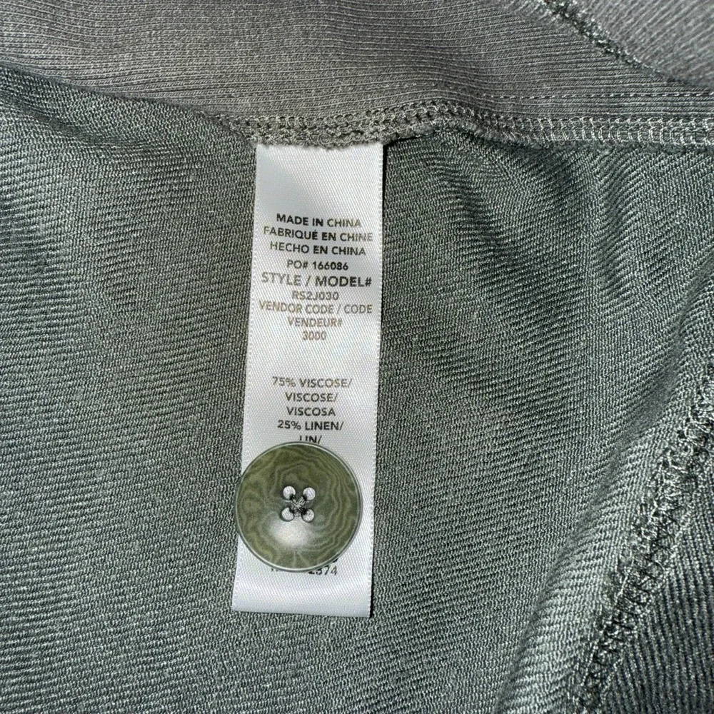 Women's Splendid Soleil Olive Soft Rayon-Linen Peached Twill Jacket (Size L) - Picture 6 of 8